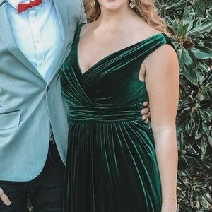 velvet green holiday dress.